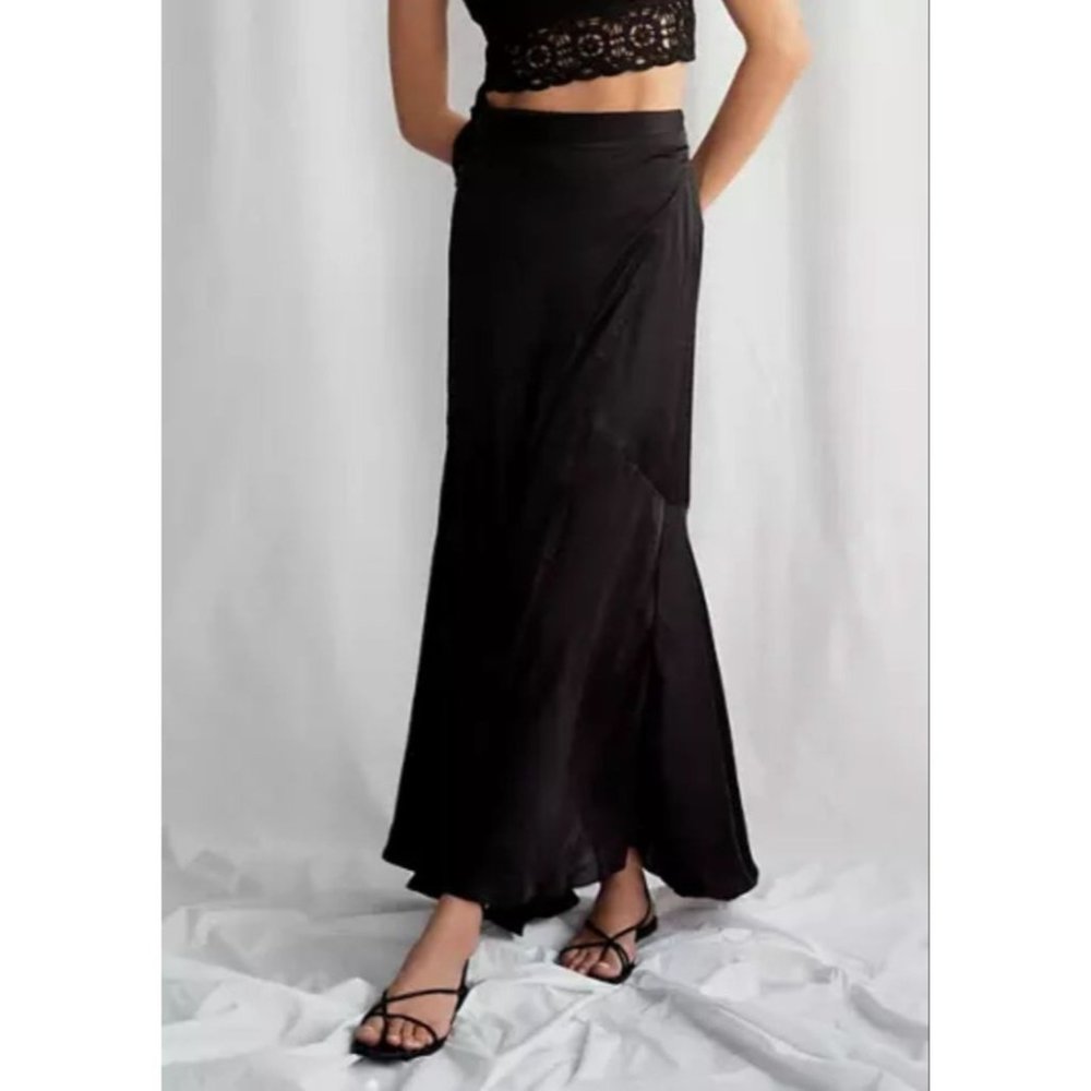Free People Black Maxi Skirt